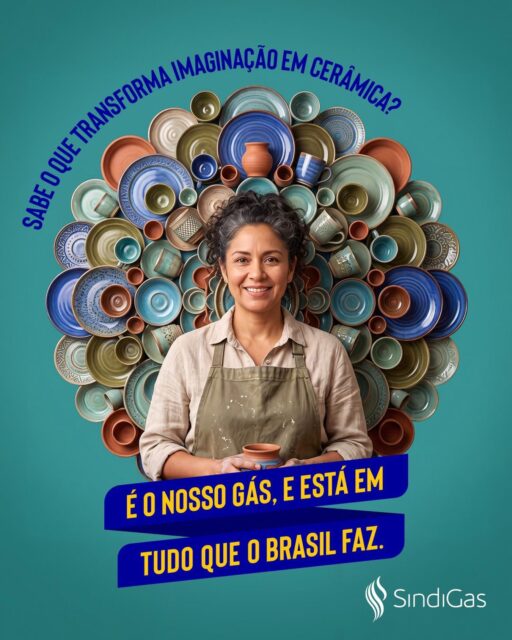 Já parou para pensar no que existe por trás de cada peça de cerâmica?

Tem criatividade, trabalho, tecnologia — e também tem GLP. 🔥

Da transformação da matéria-prima ao produto final, o GLP está presente em muitos dos processos que fazem o Brasil acontecer.

É o nosso gás. E está em tudo que o Brasil faz. 🇧🇷

#Sindigás #Energia #Cerâmica #GLP